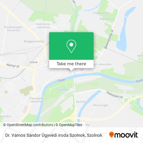 Dr. Vámos Sándor Ügyvédi iroda Szolnok map