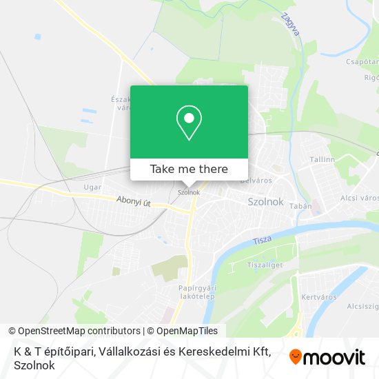 K & T építőipari, Vállalkozási és Kereskedelmi Kft map