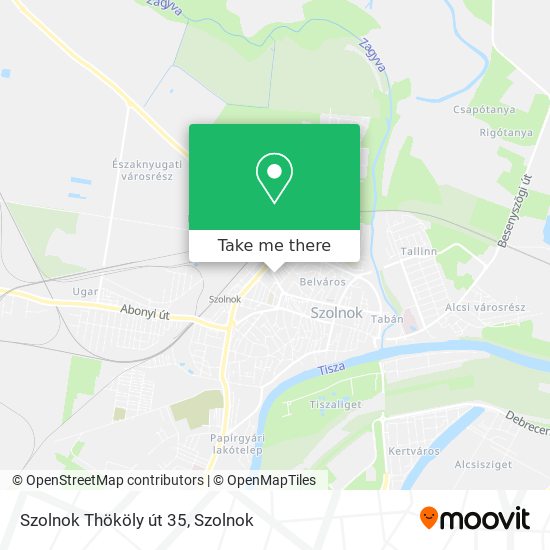 Szolnok Thököly út 35 map