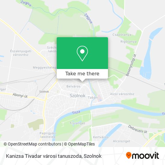 Kanizsa Tivadar városi tanuszoda map