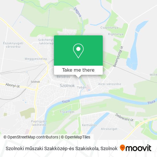 Szolnoki műszaki Szakközép-és Szakiskola map