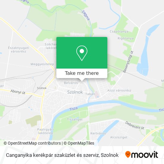 Canganyika kerékpár szaküzlet és szerviz map