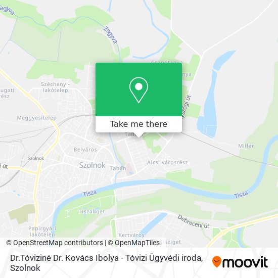 Dr.Tóviziné Dr. Kovács Ibolya - Tóvizi Ügyvédi iroda map