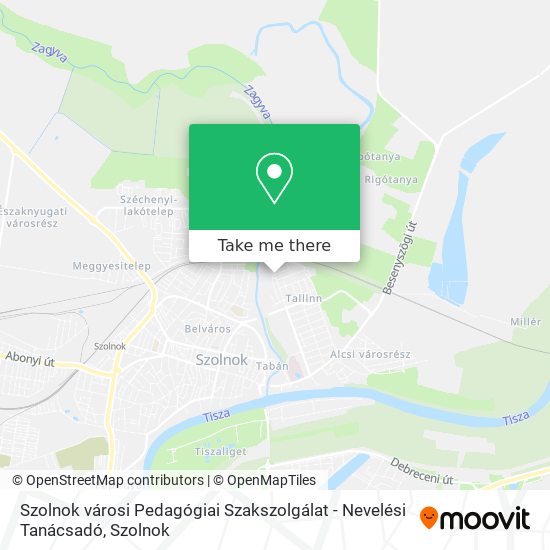 Szolnok városi Pedagógiai Szakszolgálat - Nevelési Tanácsadó map