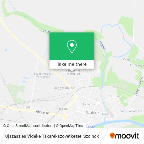 Újszász és Vidéke Takarékszövetkezet map