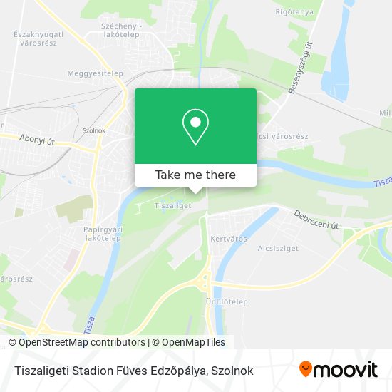 Tiszaligeti Stadion Füves Edzőpálya map