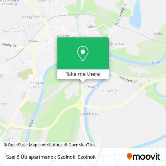 Szellő Úti apartmanok Szolnok map