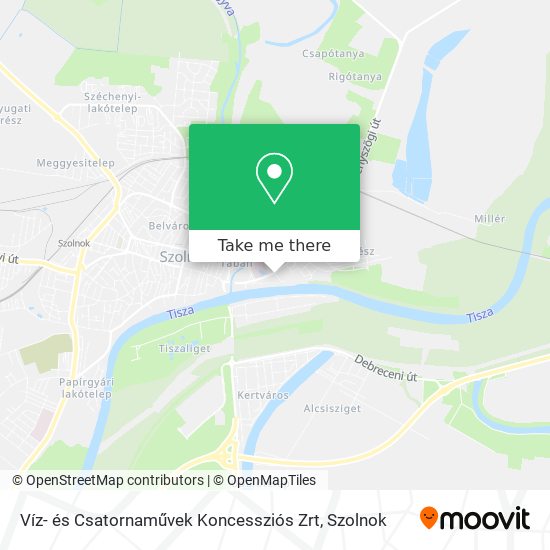 Víz- és Csatornaművek Koncessziós Zrt map