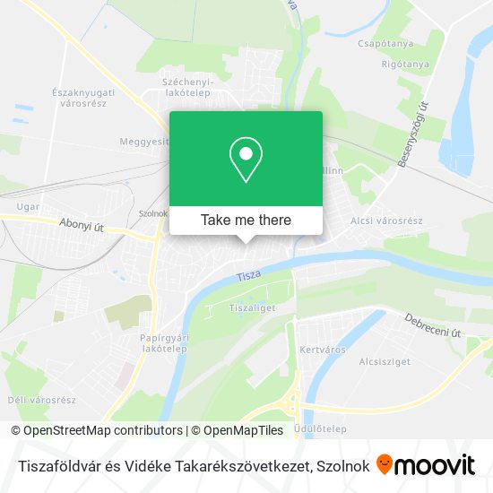 Tiszaföldvár és Vidéke Takarékszövetkezet map