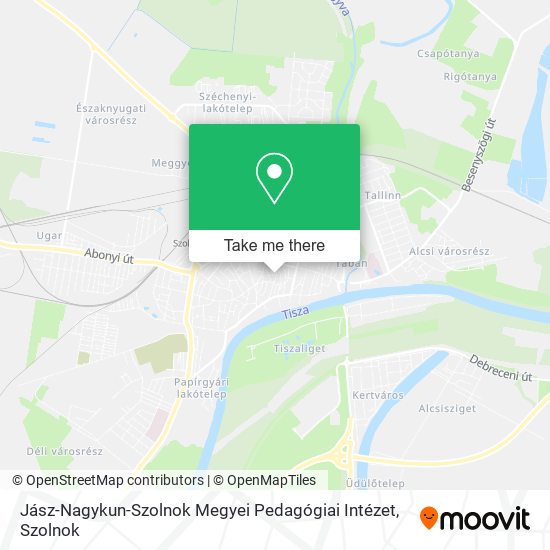 Jász-Nagykun-Szolnok Megyei Pedagógiai Intézet map