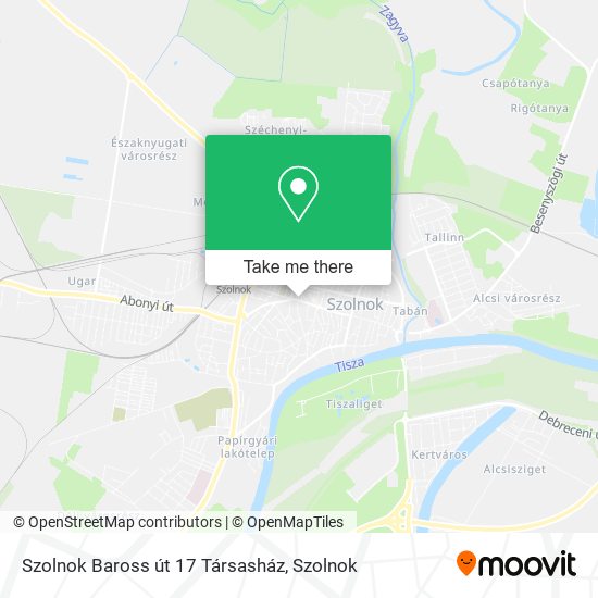 Szolnok Baross út 17 Társasház map