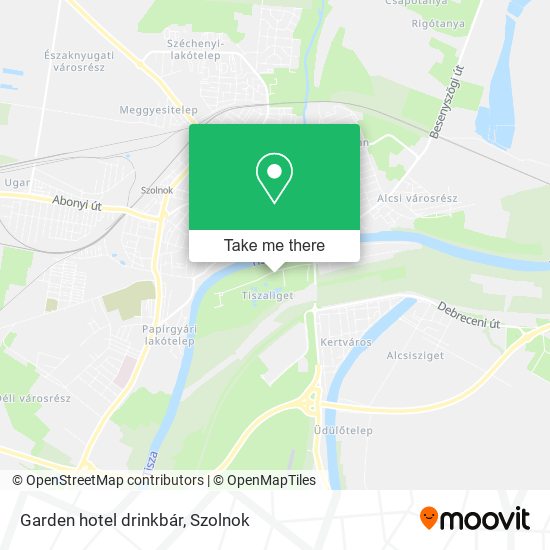 Garden hotel drinkbár map
