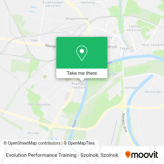 Evolution Performance Training - Szolnok map