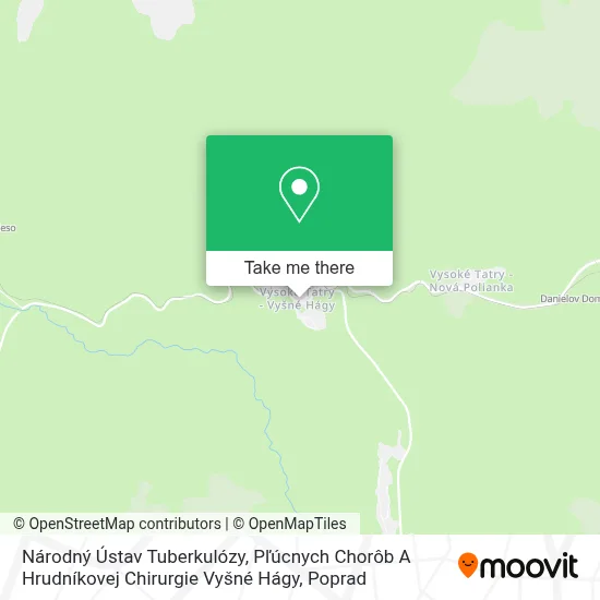 Národný Ústav Tuberkulózy, Pľúcnych Chorôb A Hrudníkovej Chirurgie Vyšné Hágy map