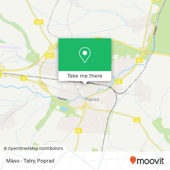 Mäso - Tatry map