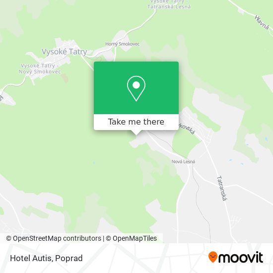 Hotel Autis map