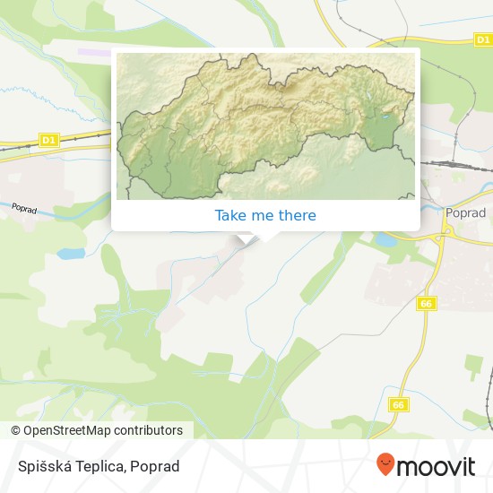 Spišská Teplica map