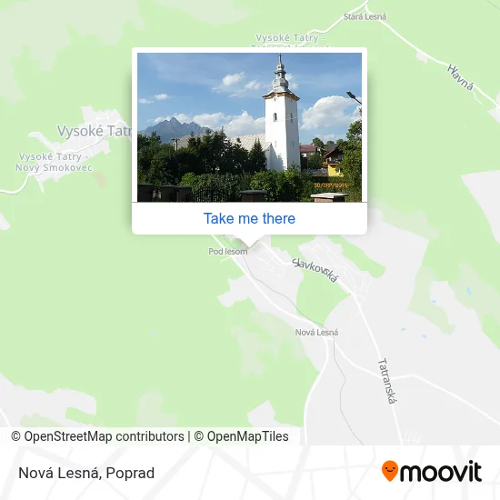 Nová Lesná map
