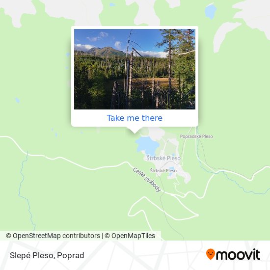 Slepé Pleso map