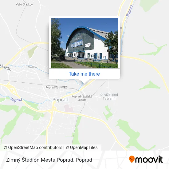 Zimný Štadión Mesta Poprad map