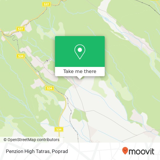 Penzion High Tatras map