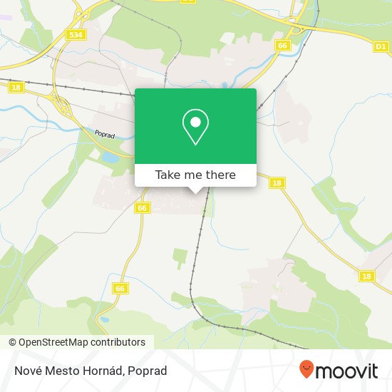 Nové Mesto Hornád map