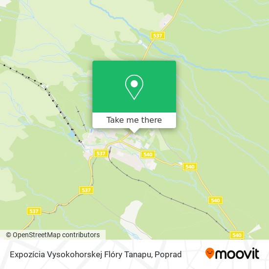 Expozícia Vysokohorskej Flóry Tanapu map