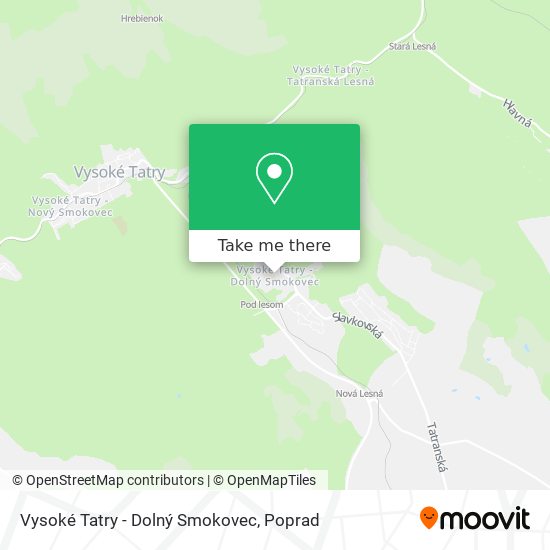 Vysoké Tatry - Dolný Smokovec map