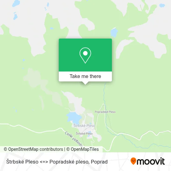 Štrbské Pleso <=> Popradské pleso map