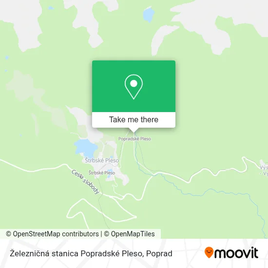 Železničná stanica Popradské Pleso map