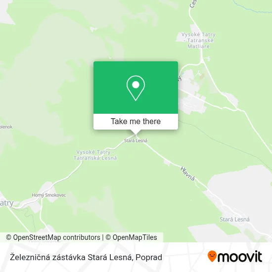 Železničná zástávka Stará Lesná map