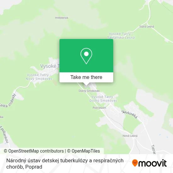 Národný ústav detskej tuberkulózy a respiračných chorôb map