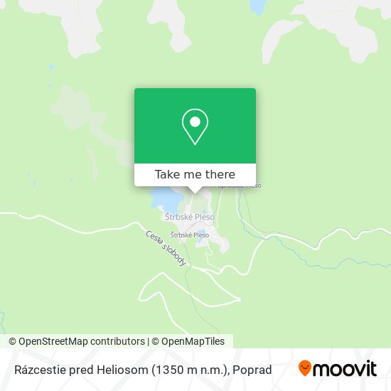 Rázcestie pred Heliosom (1350 m n.m.) map