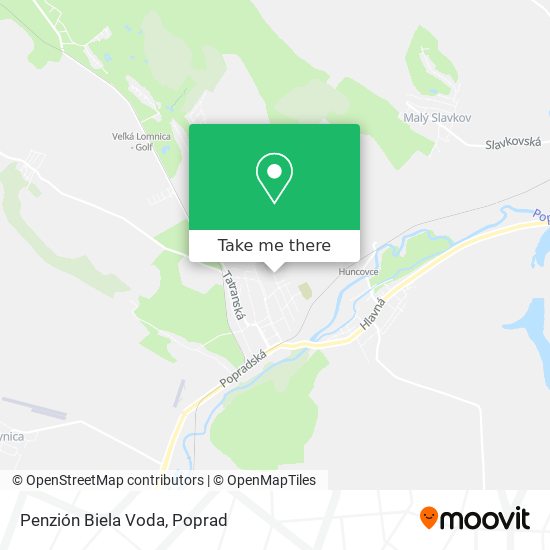 Penzión Biela Voda map
