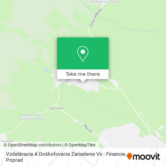 Vzdelávacie A Doškoľovacie Zariadenie Vs - Financie map