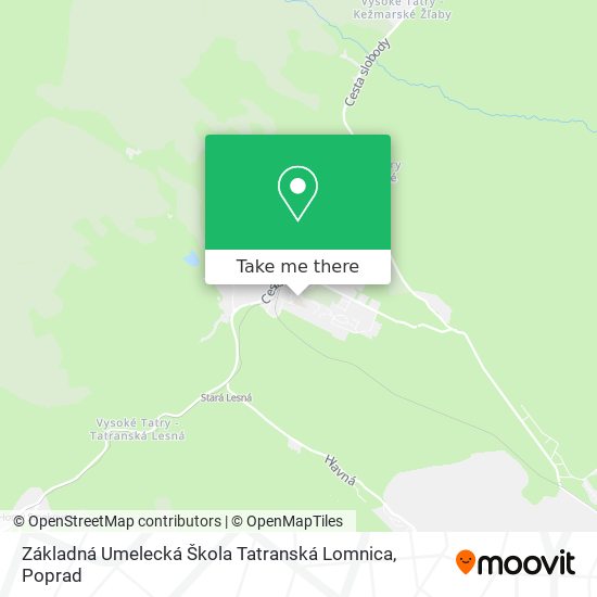 Základná Umelecká Škola Tatranská Lomnica map