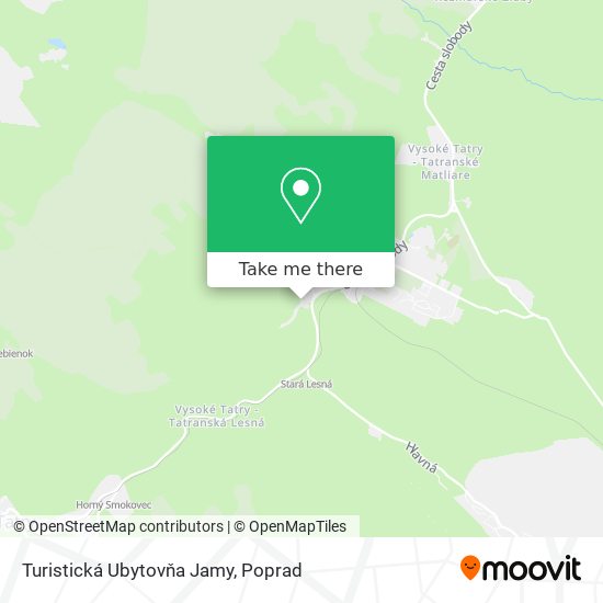 Turistická Ubytovňa Jamy map