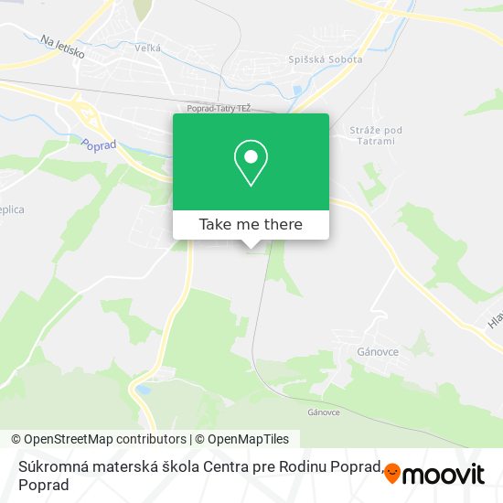 Súkromná materská škola Centra pre Rodinu Poprad map