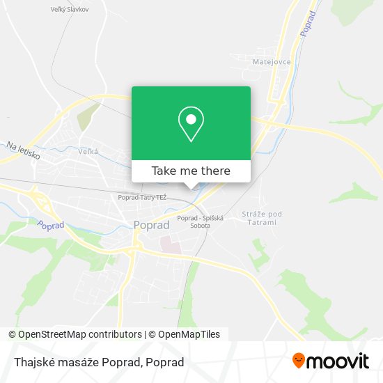 Thajské masáže Poprad map