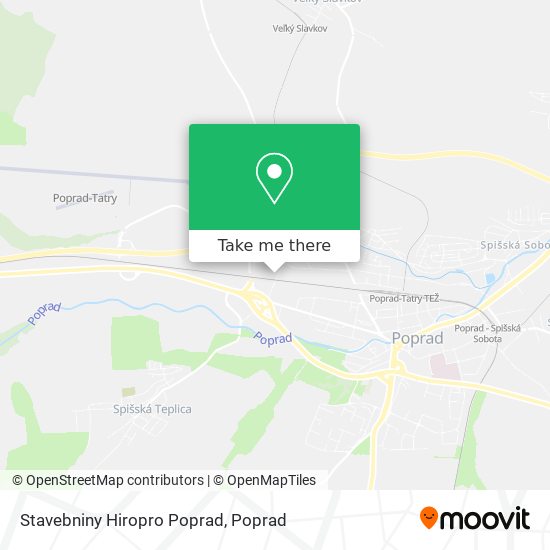 Stavebniny Hiropro Poprad map