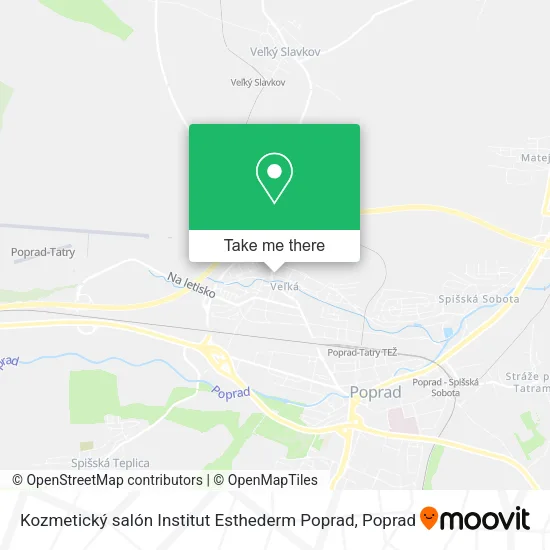 Kozmetický salón Institut Esthederm Poprad map
