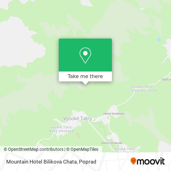 Mountain Hotel Bilikova Chata map