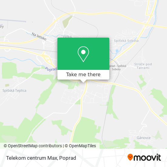 Telekom centrum Max map