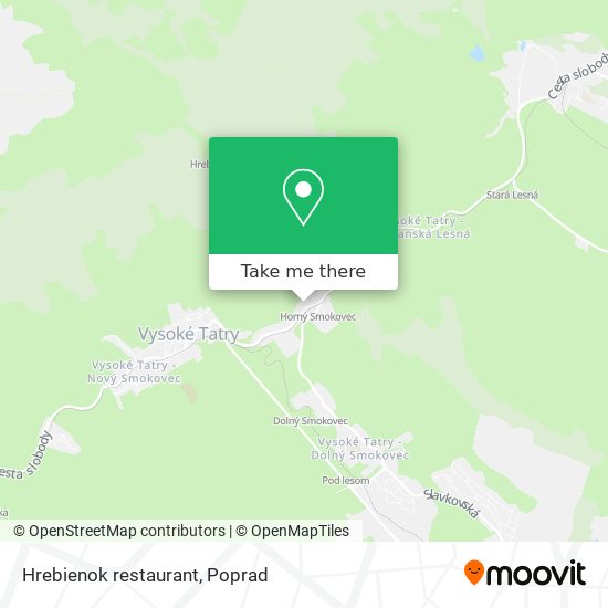 Hrebienok restaurant map