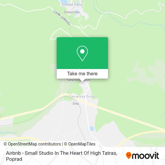 Airbnb - Small Studio In The Heart Of High Tatras map