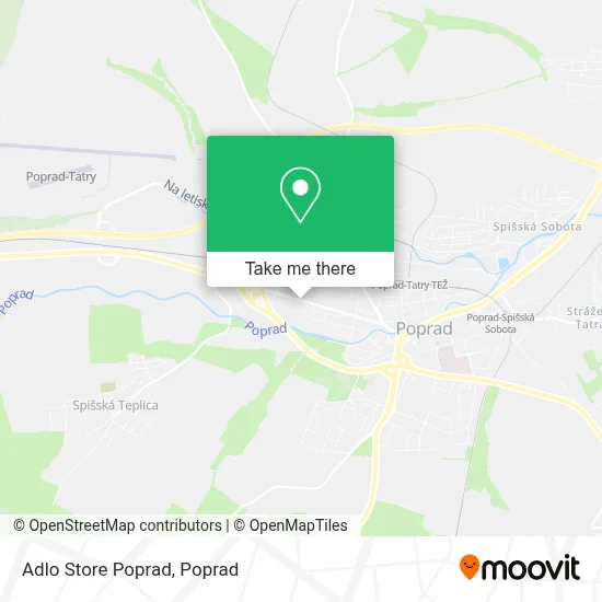 Adlo Store Poprad map