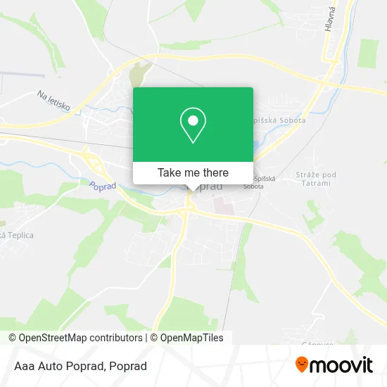 Aaa Auto Poprad map