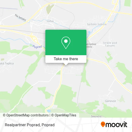 Realpartner Poprad map