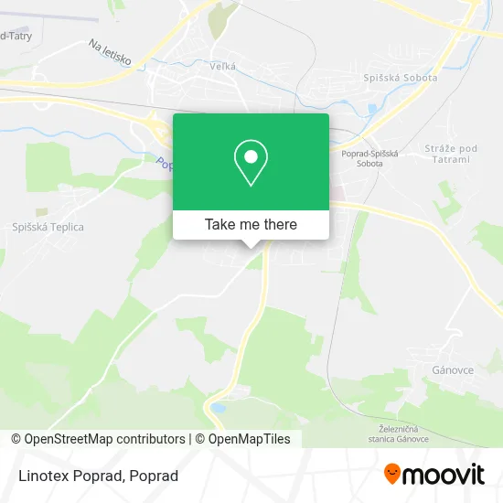 Linotex Poprad map