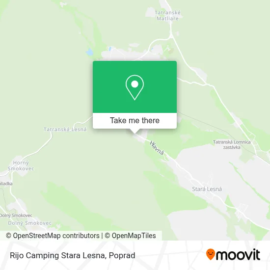 Rijo Camping Stara Lesna map
